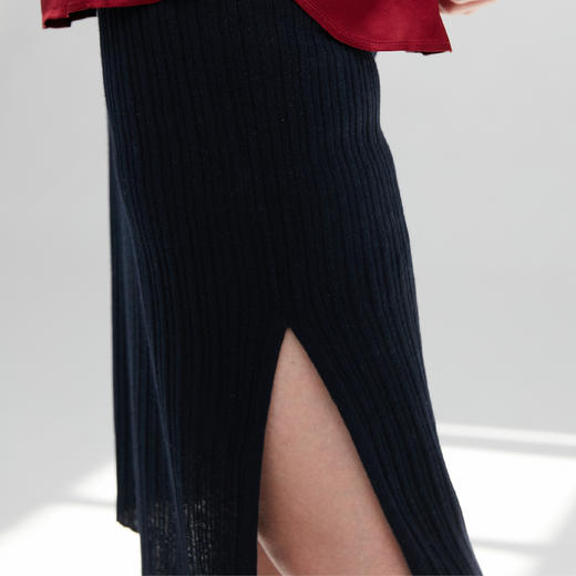 开司米丝 开叉螺纹半身裙 商品图8