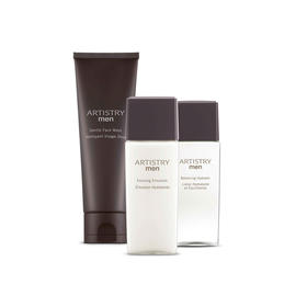 雅姿男仕平衡保湿礼盒：净肤洁面乳115克/唤能保湿乳150毫升/平衡保湿爽肤水150毫升