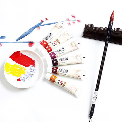 宣青沁明堂国画工笔画国画颜料入门8色，12色，22色套装 商品图2