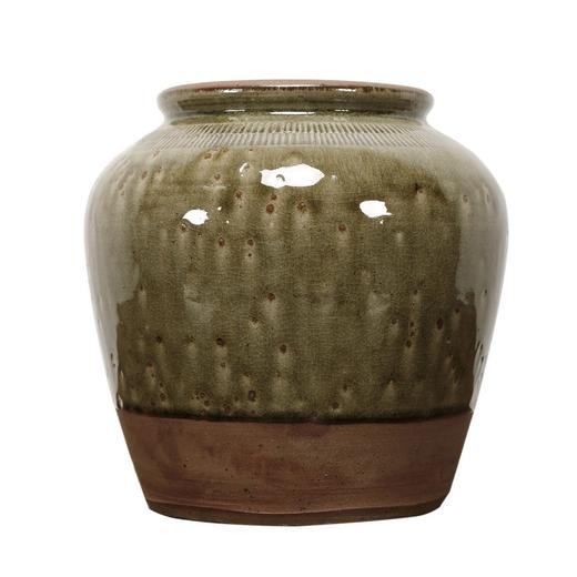 新仿瓷器仿古瓷器黄釉罐QQ18010048 Newly made Porcelain Big green jar 商品图1