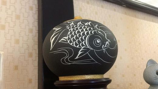 6寸雕金茶叶罐 （鱼） 商品图1