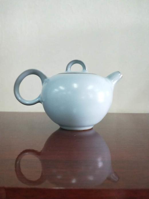 台湾名家苏保在手工天青壶口径5cm高7cm