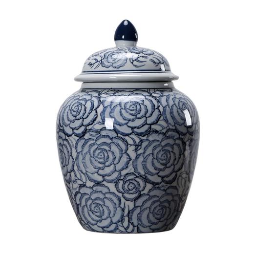 仿制瓷器陶瓷大号/小号牡丹青花将军罐罐子花器WBH18120068 Newly made Porcelain Big blue and white vase 商品图3
