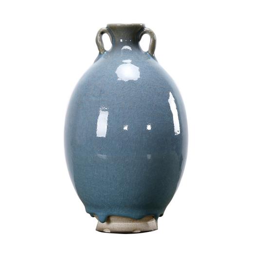 蓝釉双耳小花瓶  Chic blue glaze vase with two handle 商品图2
