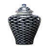 仿制瓷器陶器蓝底鱼图案将军罐罐子花器WBH18120070/69 Newly made Porcelain  blue vase with fish pattern 商品缩略图3