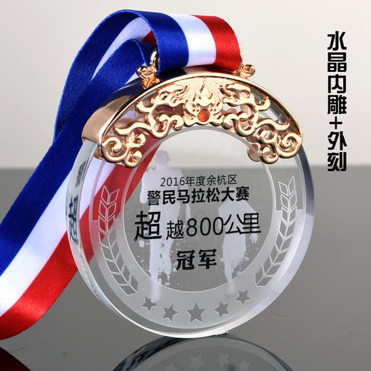 奖牌定制定做金牌水晶挂牌篮球奖杯奖章羽毛球比赛奖品马拉松奖牌 商品图2