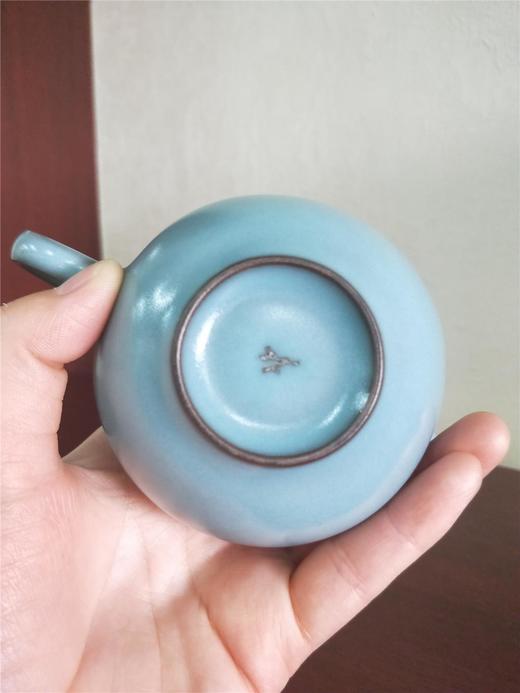 台湾名家苏保在手工天青壶口径5cm高7cm