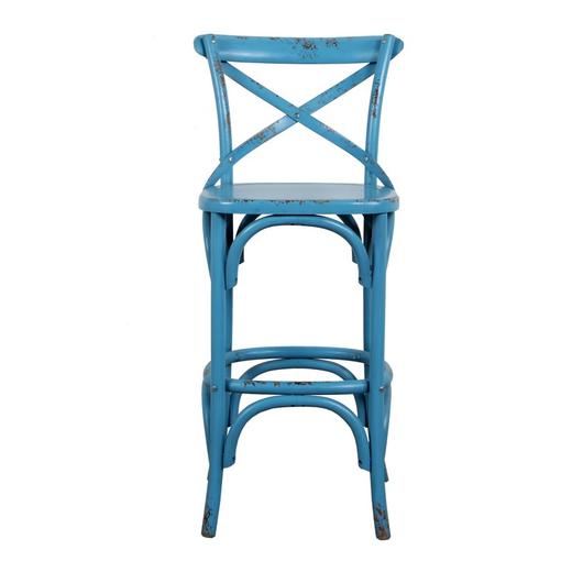 新仿桦木仿旧家具彩漆吧椅吧椅椅子 QQ14010051-蓝 Newly made Birch wood Bar chair 商品图1