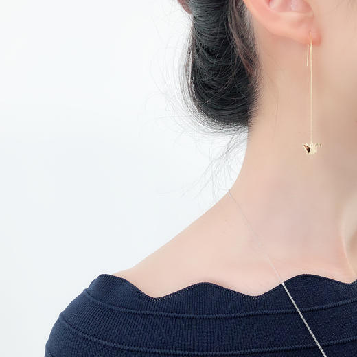 北京仓｜ORIGAMI-Swan-折纸天鹅 耳线（金色）［法国设计师］ 商品图1