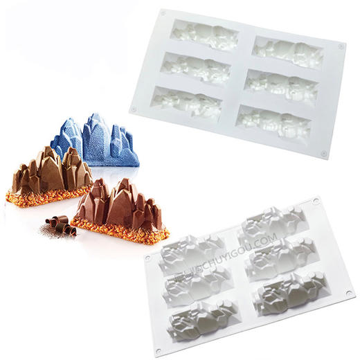 创意雪山冰岭创意模具/6孔模具  制作巧克力或者慕斯均可 商品图5