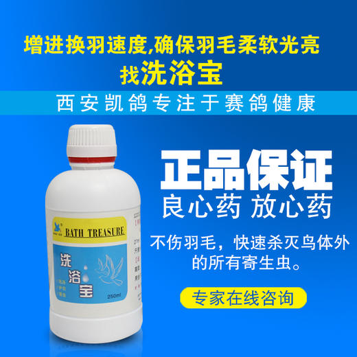 【洗浴宝】不伤羽毛，快速驱杀体外的所有寄生,喷雾更佳（凯鸽） 商品图0