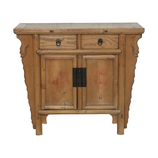 清晚期榆木古董家具二屉二门柜玄关柜边柜Q1709006016 Antique Elm wood Cabinet 商品图1