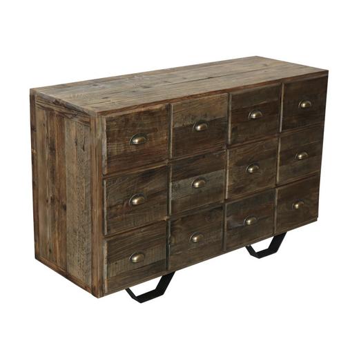 新仿榆木+杉木新中式中号多屉柜抽屉柜玄关柜QQ18050004 Newly made Elm wood and fir wood Middle chest of drawers 商品图2