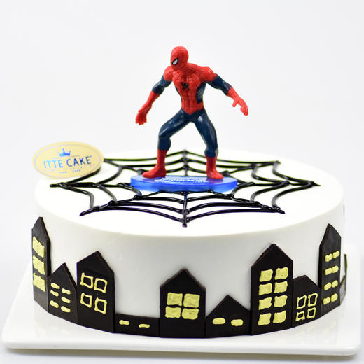 【蜘蛛侠A款】奶油水果  儿童巧克力造型蛋糕 商品图0