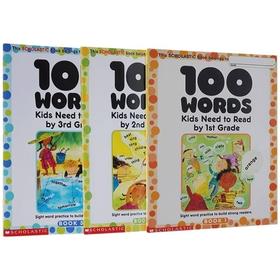 美国小学1-3年级必须掌握100个单词套装 Words Kids Need to Read 100个词汇套装 sight word练习册 英文原版正版进口书籍