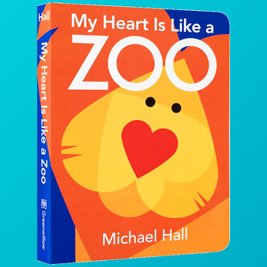 My Heart Is Like a Zoo 心形动物园 英文原版 0-3-6岁幼儿早教创意形状认知绘本 激发儿童想象力启蒙进口纸板书 Michael Hall 商品图2