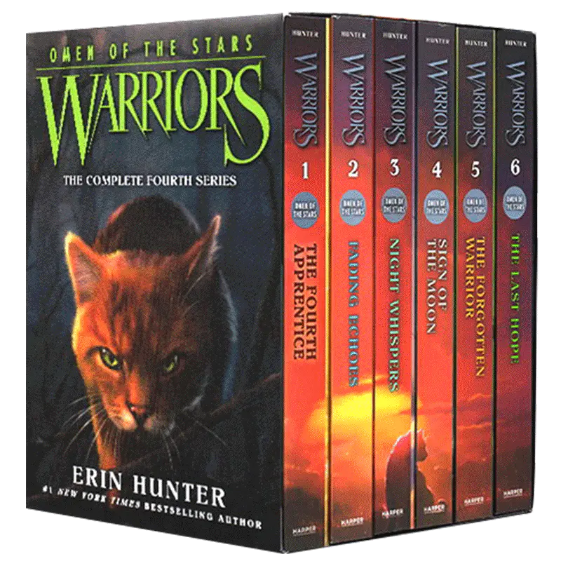 英文原版动物奇幻小说warriors Omen Of The Stars 猫武士四部曲1 6册盒装第四部星预言系列英文版青春小说进口英语书正版现货