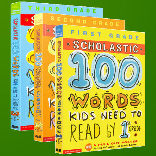 学乐美国小学100个英语词汇1-3册套装 英文版 Scholastic 100 Words Kids Need to Read 英文原版单词练习册 现货正版进口英语书籍 商品图2