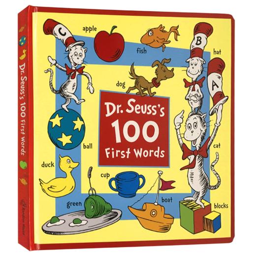 英文原版 Dr. Seuss's 100 First Words 苏斯博士100个初学英文单词 戴帽子的猫 商品图4