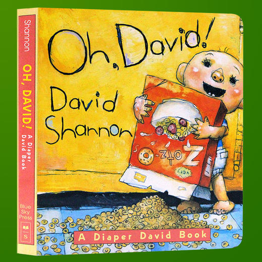 英文原版进口儿童绘本 Oh, David! A Diaper David Book 噢 大卫宝宝的故事 香农No David系列 吴敏兰推荐书单撕不烂纸板书 3-5岁 商品图3