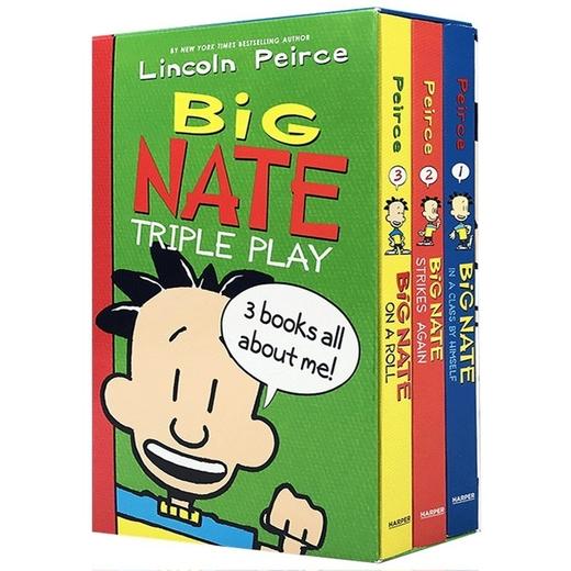 我们班有个捣蛋王 英文原版 Big Nate Triple Play Box Set 大内特1-3册盒装 进口儿童英语章节桥梁书 小屁孩日记作者推荐暑期书单 商品图1