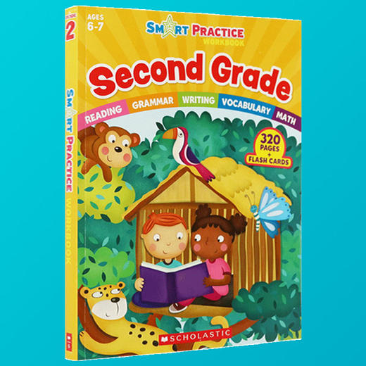 越学越聪明 美国小学二年级练习册 英文原版 Scholastic Smart Practice Workbook 学乐英语词汇拼读阅读写作数学 英文版 商品图3