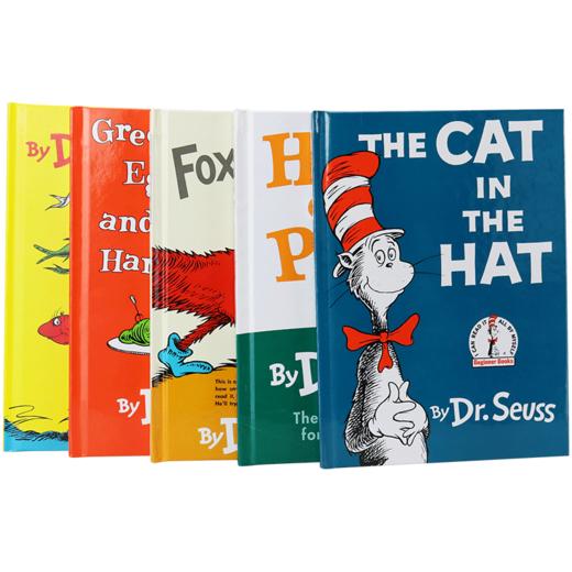 英文原版绘本 Dr. Seuss Beginner Book 苏斯博士入门故事书 英文版戴高帽的猫 5个故事 精装版 正版进口书籍 商品图1