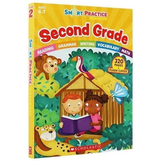 越学越聪明 美国小学二年级练习册 英文原版 Scholastic Smart Practice Workbook 学乐英语词汇拼读阅读写作数学 英文版 商品图0