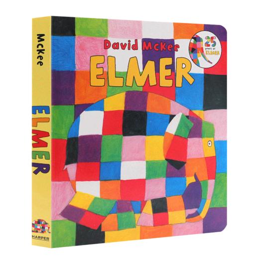 花格子大象艾玛 英文原版 Elmer 吴敏兰绘本123 纸板书 英文版 育儿启蒙2-6岁英语阅读图画书可爱动物互帮互助童书 英语书 商品图4