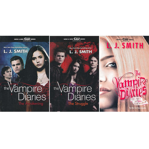 吸血鬼日记 英文原版小说系列三本 1-4套装 The Vampire Diaries 觉醒/挣扎/愤怒和黑暗归来 英文版惊悚恐怖小说书 进口书 商品图1