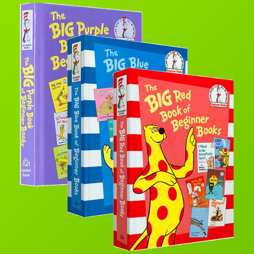 英文原版进口绘本 苏斯博士大红蓝紫书3册合集 The Big Purple Book of Beginner Books Dr Seuss 英文版儿童启蒙图画故事书单 商品图3