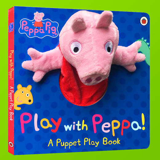 小猪佩奇 Peppa Pig 粉红猪小妹 大型手偶纸板书英文原版 Play with Peppa Hand Puppet Book 手偶小剧场 好习惯养成书 英文版 商品图1