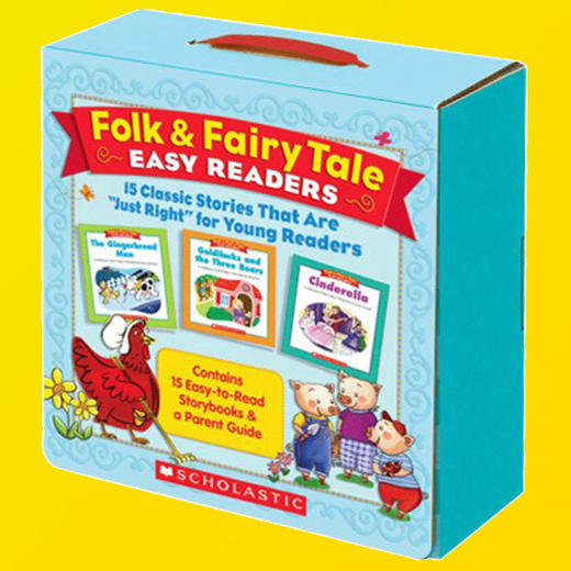 学乐经典童话故事15册盒装 英文原版 Folk / Fairy Tale Easy Readers 丑小鸭 三只小猪 灰姑娘 石头汤 英文版英语书 商品图1