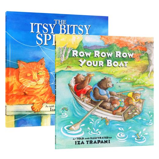 Row Row Row Your Boat 划船歌 The Itsy Bitsy Spider 可爱的小蜘蛛 英文原版进口 2-7岁儿童谣绘本 Iza Trapani 你的小船摇啊摇 商品图4