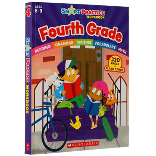 越学越聪明 美国小学四年级练习册 英文原版 Scholastic Smart Practice Workbook 学乐英语阅读语法词汇写作数学 英文版进口书籍 商品图4