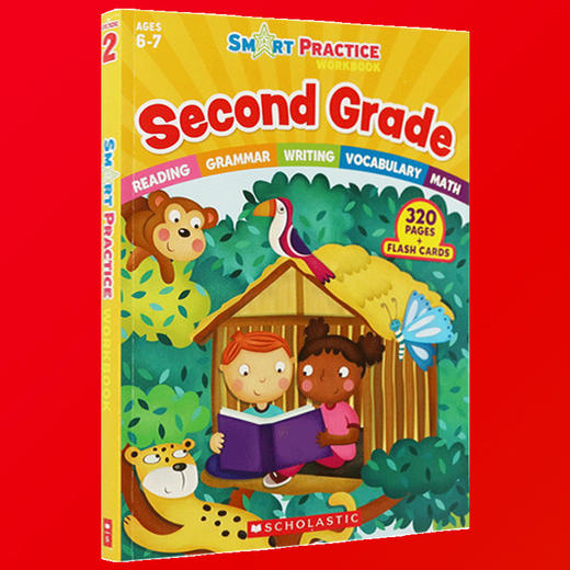 越学越聪明 美国小学二年级练习册 英文原版 Scholastic Smart Practice Workbook 学乐英语词汇拼读阅读写作数学 英文版 商品图1