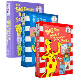 英文原版进口绘本 苏斯博士大红蓝紫书3册合集 The Big Purple Book of Beginner Books Dr Seuss 英文版儿童启蒙图画故事书单