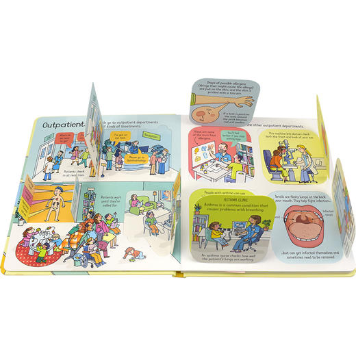 【中商原版】尤斯伯恩看里面系列 医院 英文原版 Look Inside a Hospital 翻翻纸板书 儿童科普 百科绘本 3-6岁 商品图2