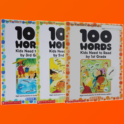 美国小学1-3年级必须掌握100个单词套装 Words Kids Need to Read 100个词汇套装 sight word练习册 英文原版正版进口书籍 商品图3