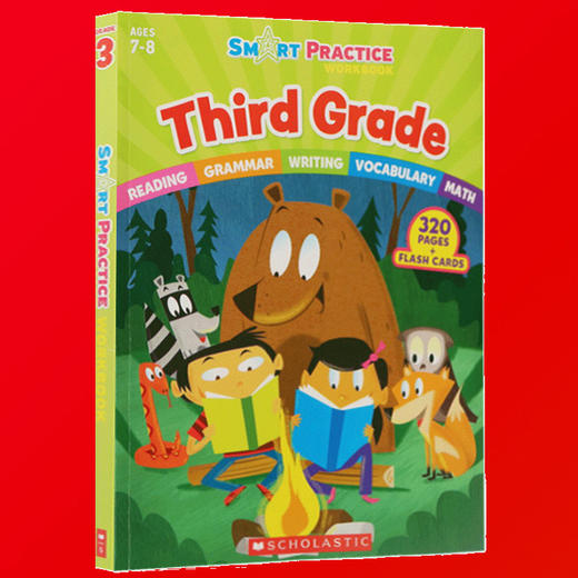越学越聪明 美国小学三年级练习册 英文原版 Scholastic Smart Practice Workbook 学乐英语阅读语法词汇写作数学 英文版进口书 商品图3