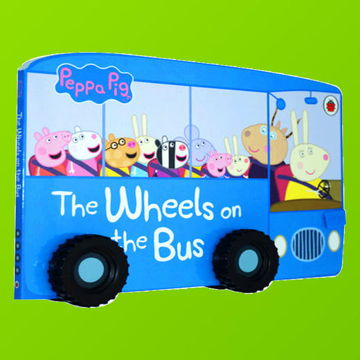 小猪佩琪英文原版 Peppa Pig The Wheels on the Bus 纸板书 英文版儿歌童谣绘本游戏 廖彩杏书单 小猪佩奇玩具书 正版进口书 商品图1