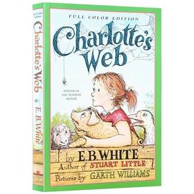 夏洛的网 全彩插图 Charlotte's Web 夏洛特的网 英文原版 中小学英语学习教程教材课外阅读书 少年儿童文学经典 畅销书籍7-12岁