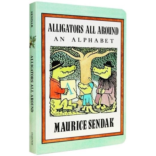小鳄鱼学字母 英文原版绘本 Alligators All Around Board Book 廖彩杏书单 拼读纸板书 英文字母认知 英文版进口书 商品图0