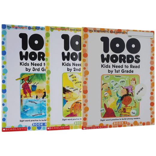 美国小学1-3年级必须掌握100个单词套装 Words Kids Need to Read 100个词汇套装 sight word练习册 英文原版正版进口书籍 商品图4