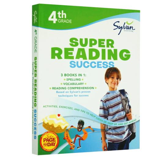 华研原版 Fourth Grade Super Reading Success 美国小学四年级练习册 英文原版书 英语拼写+词汇+阅读理解 进口全英文版书籍 商品图1