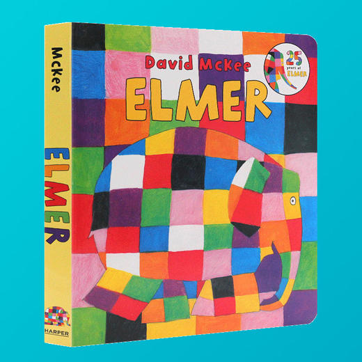 花格子大象艾玛 英文原版 Elmer 吴敏兰绘本123 纸板书 英文版 育儿启蒙2-6岁英语阅读图画书可爱动物互帮互助童书 英语书 商品图2
