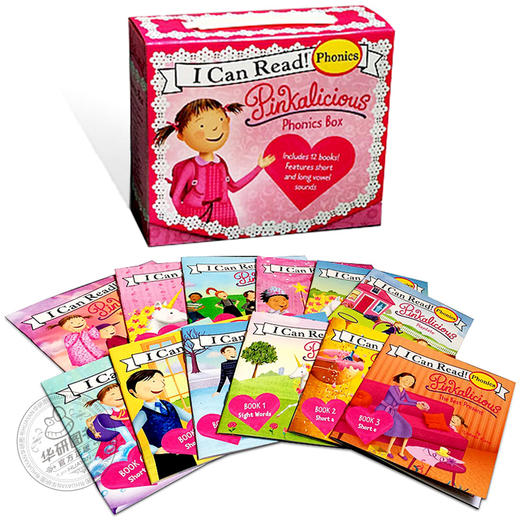 【I can read 系列】英文原版绘本 Pinkalicious Phonics Box Set 粉红控  自然拼读12本套 商品图1