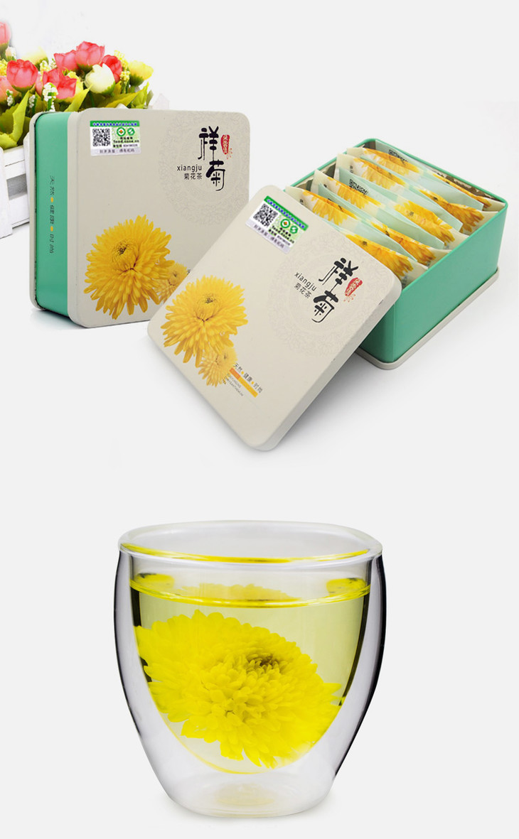 有机菊花茶嘉祥特产朵云清祥菊礼盒一朵一杯