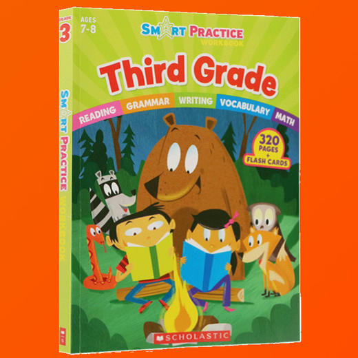 越学越聪明 美国小学三年级练习册 英文原版 Scholastic Smart Practice Workbook 学乐英语阅读语法词汇写作数学 英文版进口书 商品图2