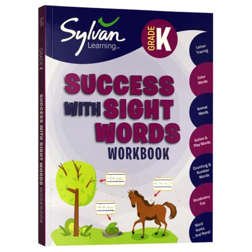 美国幼儿园英语常见词高频词练习册 英文原版书 Kindergarten Success with Sight Words Grade K 进口英语书籍英文版 商品图1